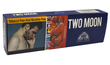 Two Moon [ Strawberry ] Cigarettes,10Box/20 200 Herbal Cigarettes